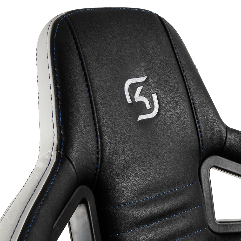noblechairs - Cadeira noblechairs EPIC PU Leather SK Gaming Edition Preto / Branco / Azul