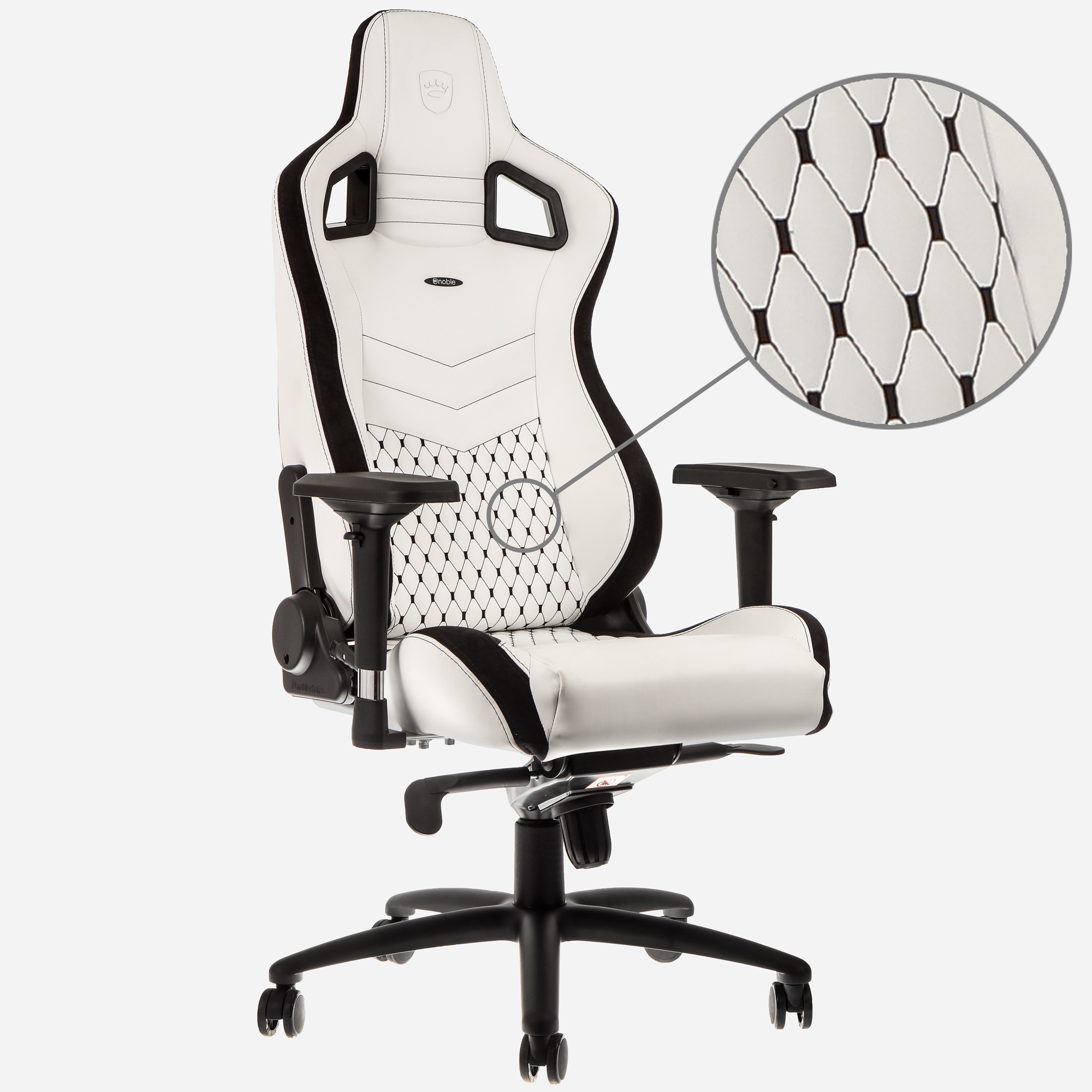 noblechairs - Cadeira noblechairs EPIC PU Leather Branco / Preto