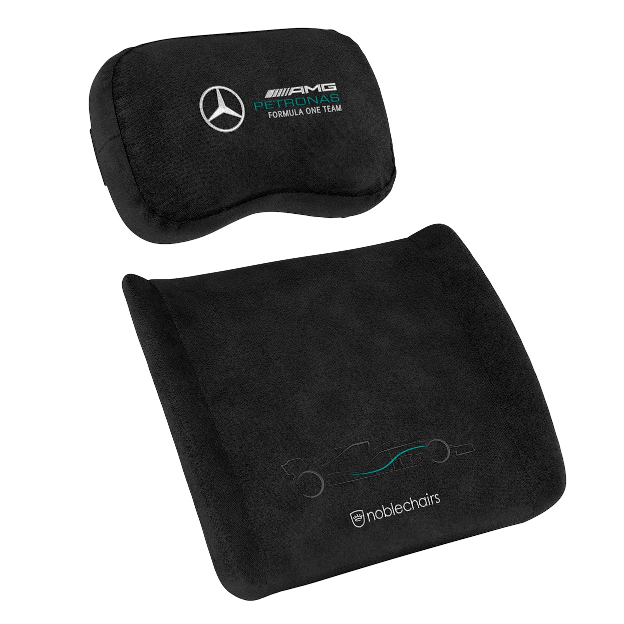 noblechairs - Set de Almofadas noblechairs Memory Foam - Mercedes-AMG Petronas Formula One Team Edition
