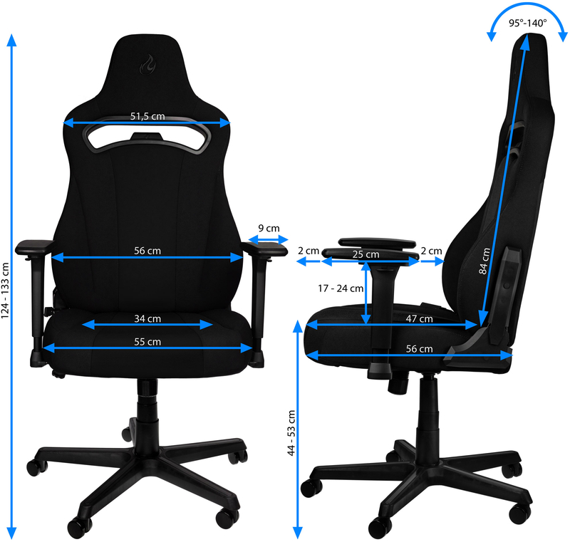 Nitro Concepts - Cadeira Nitro Concepts E250 Gaming Preta