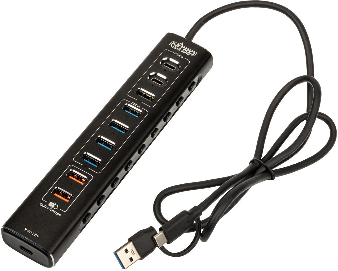  - Bundle Nitro Concepts Immersion Wind Box / Flow / HUB 10-Port Hybrid