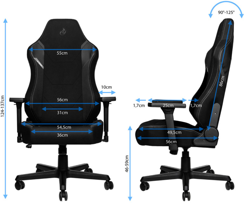 Nitro Concepts - ** B Grade ** Cadeira Nitro Concepts X1000 Gaming Preta