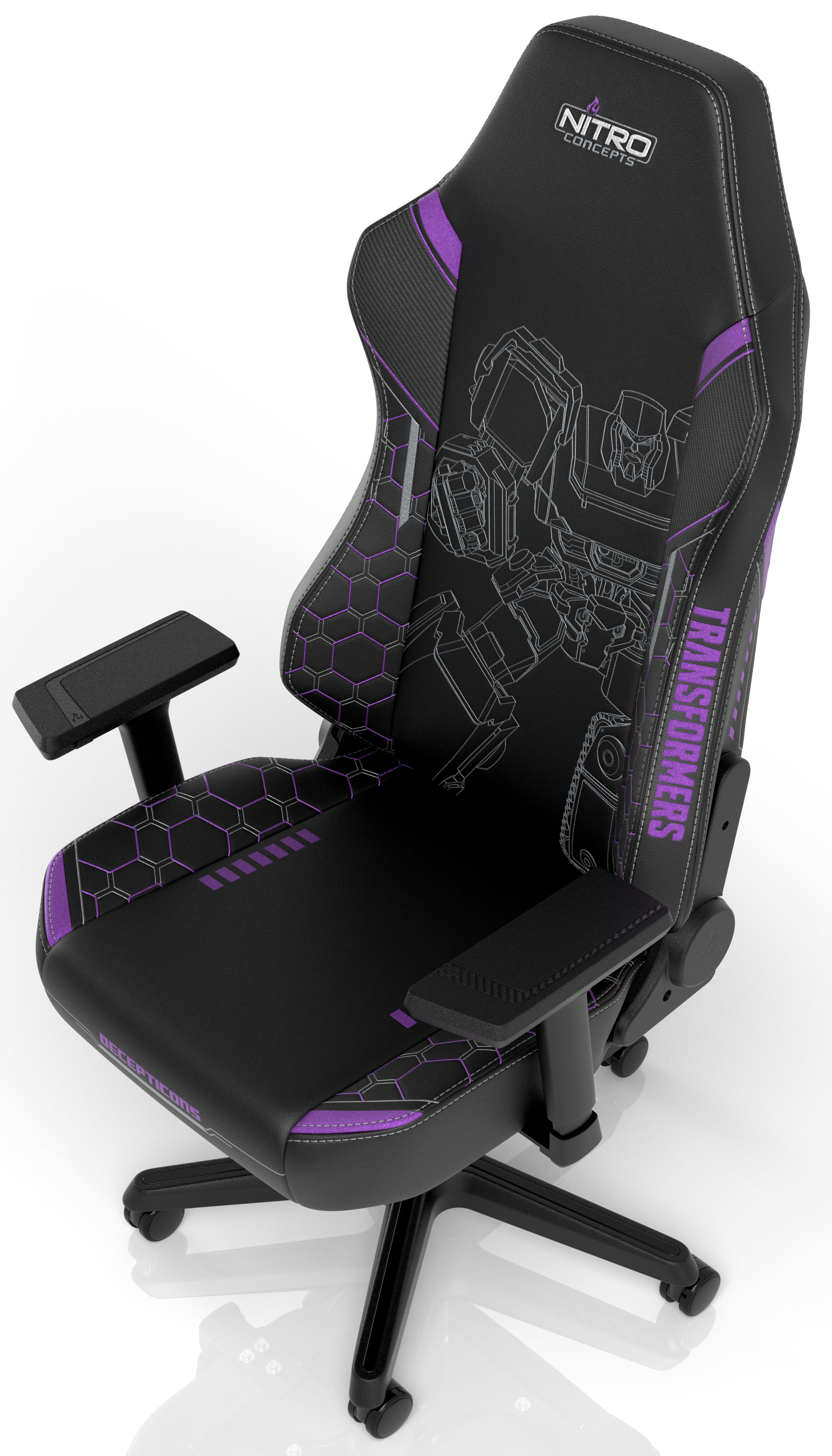 Nitro Concepts - Cadeira Nitro Concepts X1000 Gaming - Transformers Decepticons Edition
