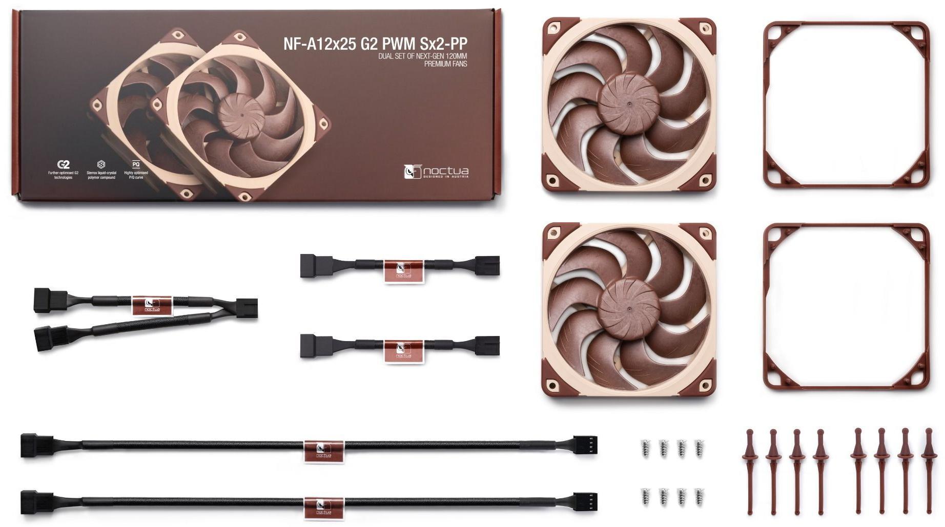 Noctua - Ventoinha Noctua NF-A12X25 G2 PWM 120mm (Pack 2)