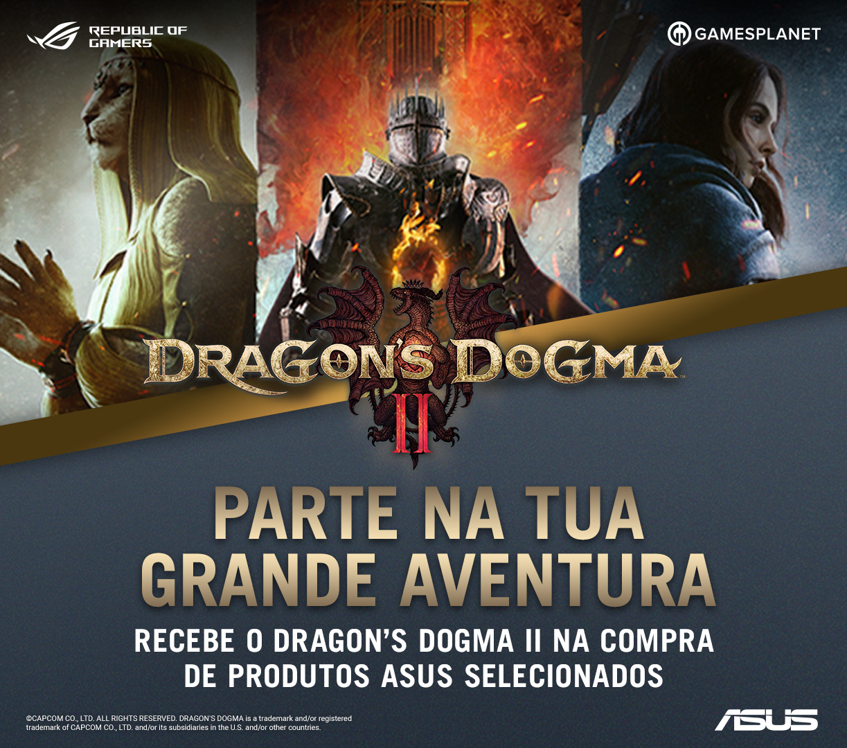 Cupão para o jogo Dragons Dogma II via asus.com