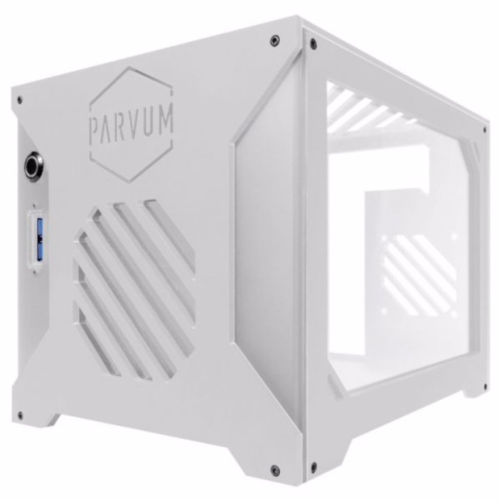 Caixa Mini-ITX Parvum Systems X1.0 Preto / Branco