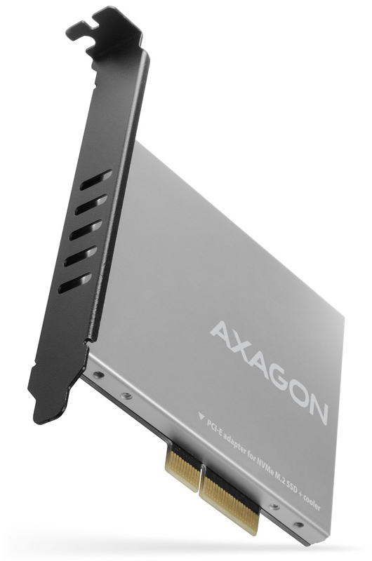 Adaptador PCIe 3.0 AXAGON PCEM2-NC para NVMe M.2 SSD com Dissipador Passivo