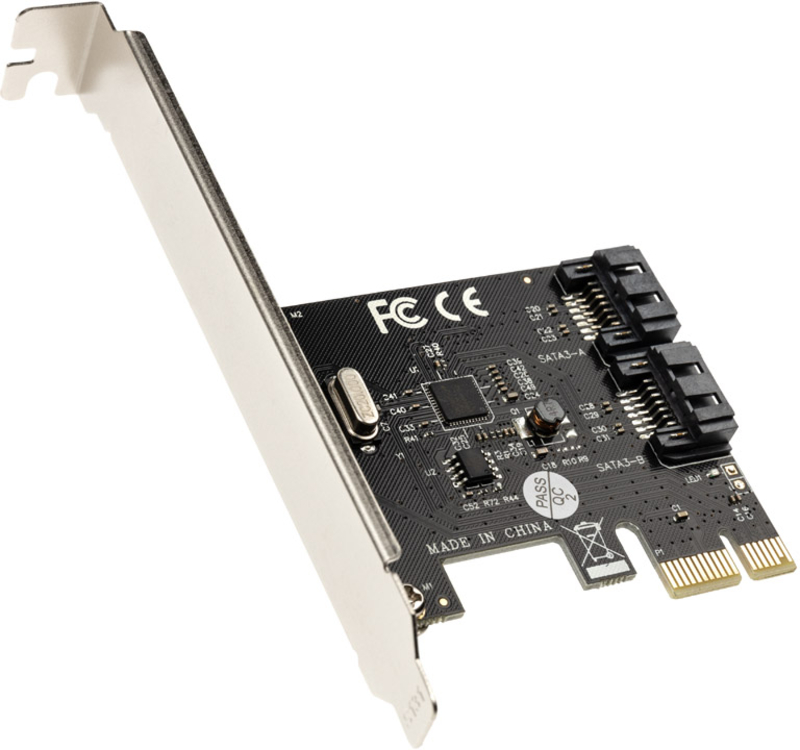 Controlador AXAGON PCES-SA2N PCIe 2 portas SATA 6G internas, ASM1061 + LP