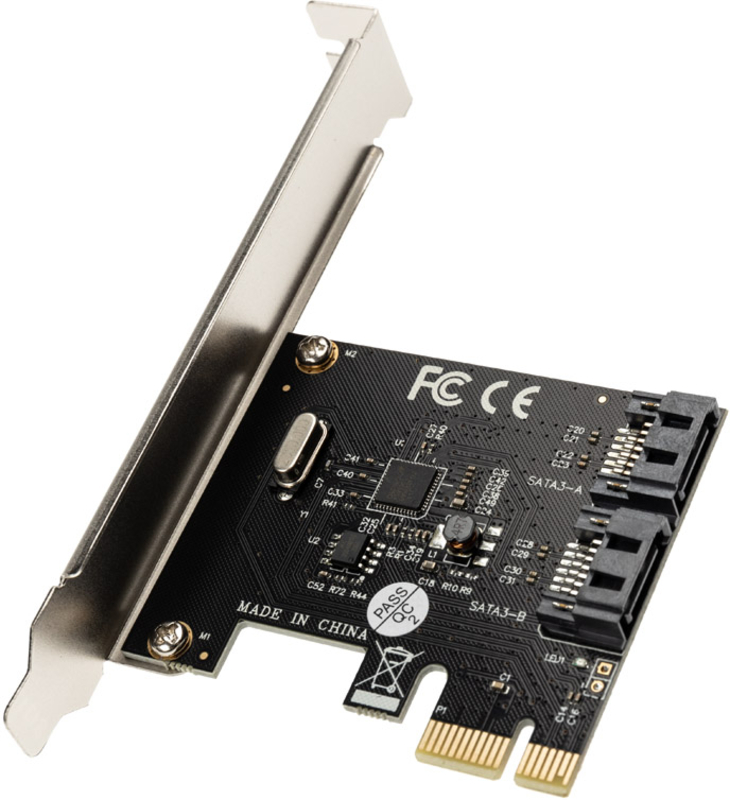 AXAGON - Controlador AXAGON PCES-SA2N PCIe 2 portas SATA 6G internas ASM1061 + LP