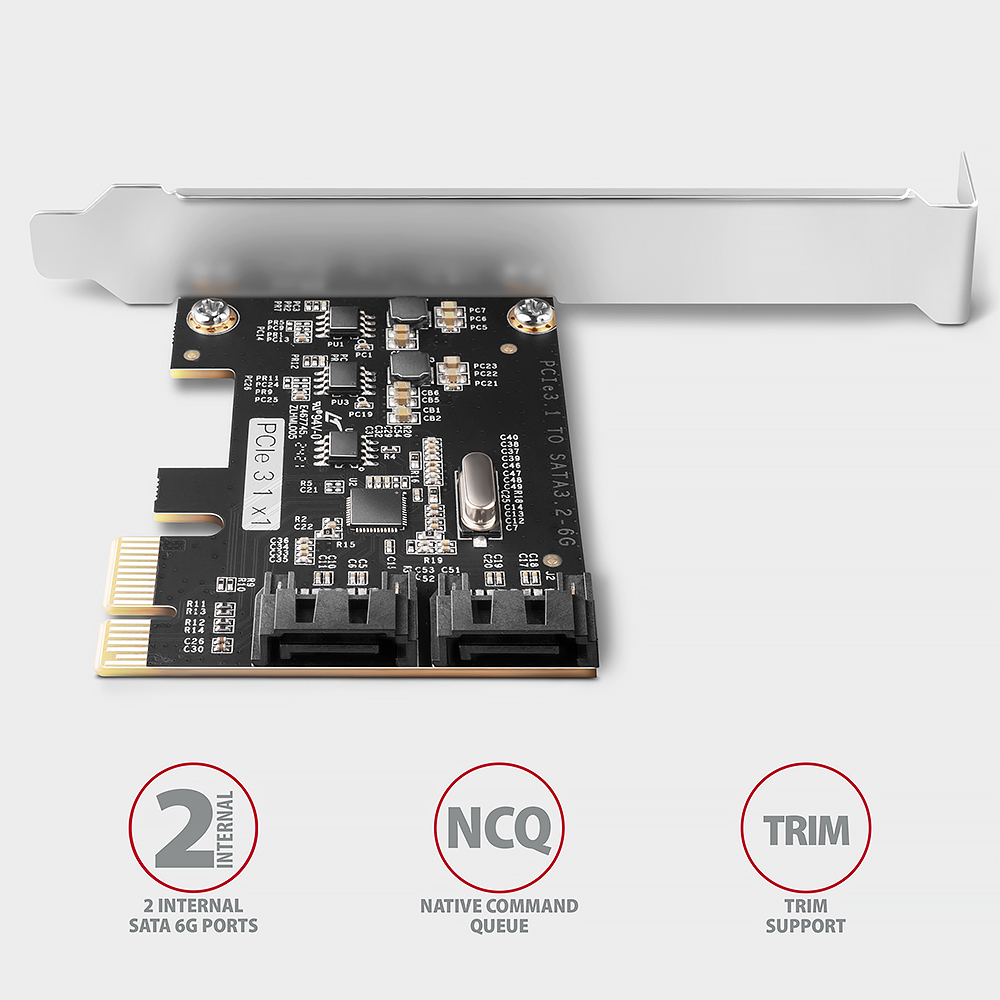 AXAGON - Controlador AXAGON PCES-SJ2 PCIe 2x internal SATA 6G port, JMB582 + LP