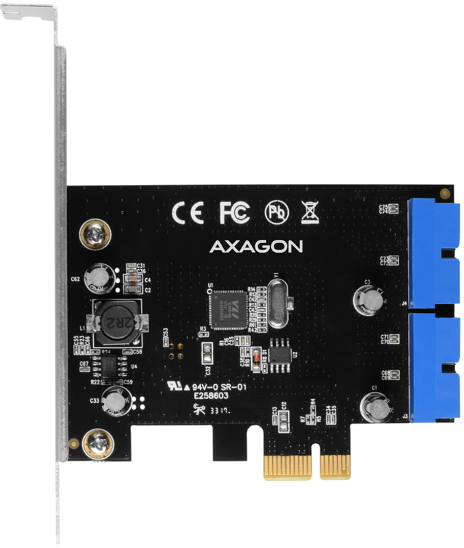AXAGON - Adaptador PCIe AXAGON PCEA-PSN, 4x interno USB-3.0 - VIA Labs VL805 Chipset