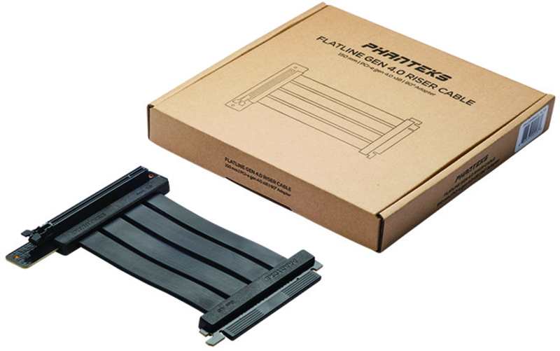 Phanteks - Card Riser Phanteks PCI-E 4.0 x16, 90º, 15cm - Preto