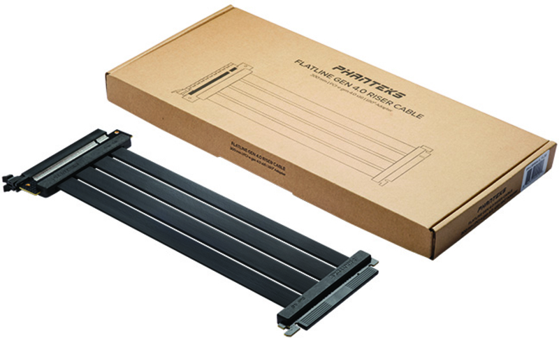 Phanteks - ** B Grade ** Card Riser Phanteks PCI-E 4.0 x16, 180º, 30cm - Preto