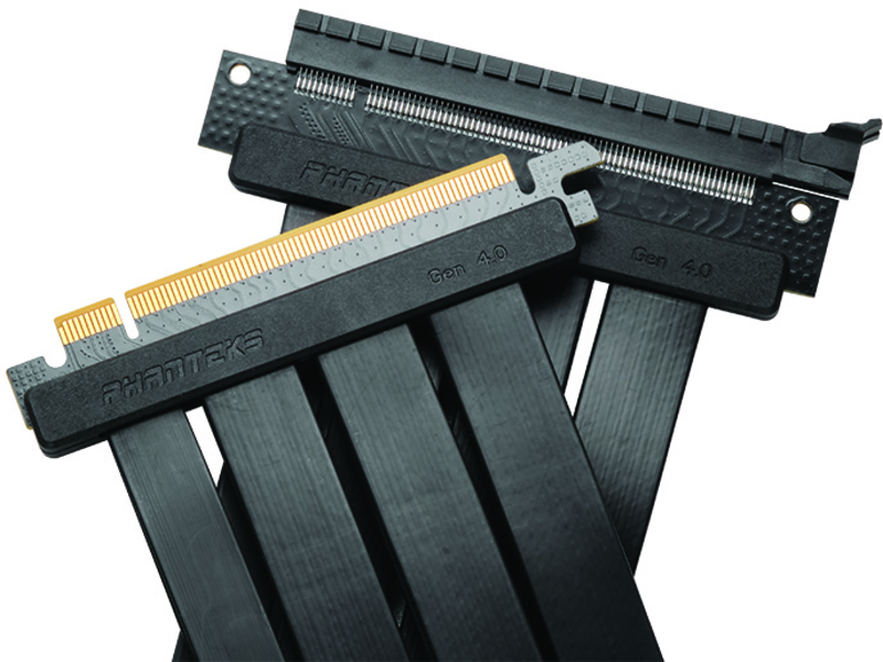 Phanteks - ** B Grade ** Card Riser Phanteks PCI-E 4.0 x16, 180º, 30cm - Preto