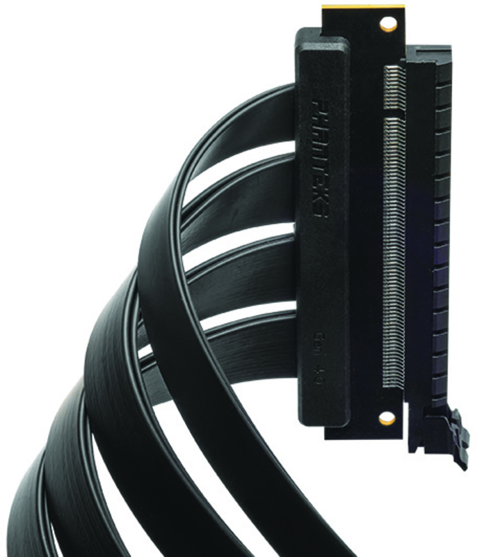 Phanteks - ** B Grade ** Card Riser Phanteks PCI-E 4.0 x16, 180º, 30cm - Preto