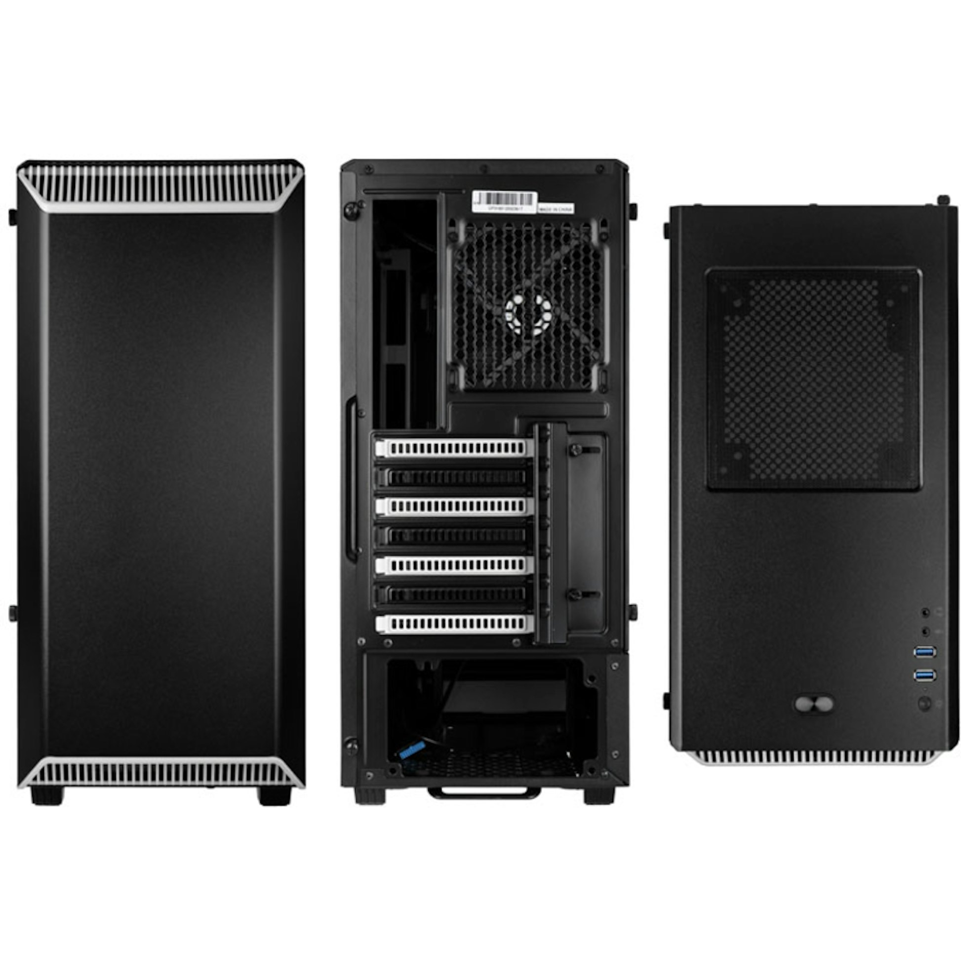 Caixa ATX Phanteks Eclipse P300 Preto / Branco Vidro Temperado