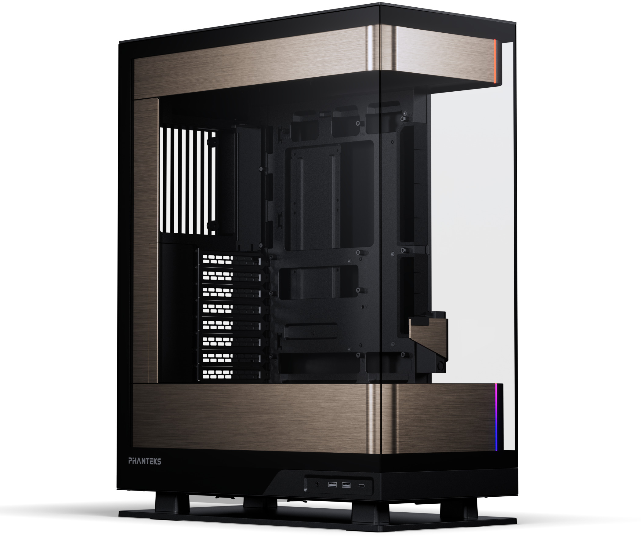 Phanteks - Caixa ATX Phanteks Evolv Series X2 Vidro Temperado DRGB Preto/Dourado