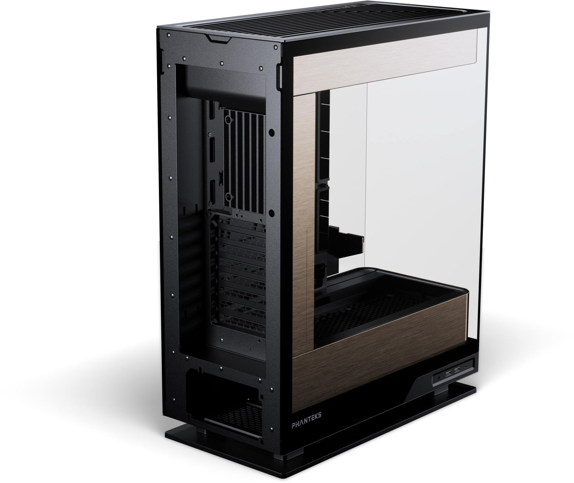 Phanteks - Caixa ATX Phanteks Evolv Series X2 Vidro Temperado DRGB Preto/Dourado