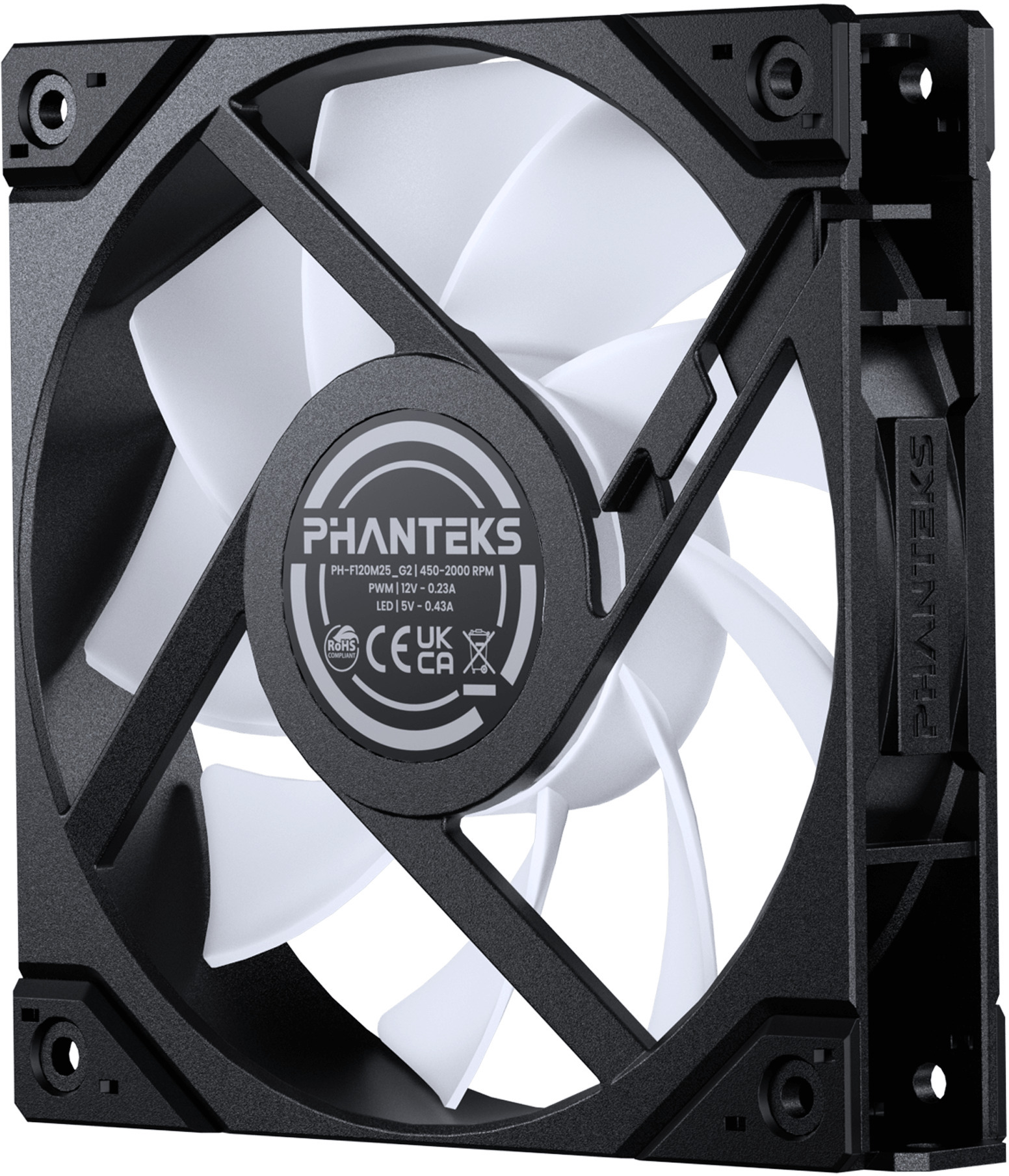 Phanteks - Ventoinha Phanteks M25 Gen2 PWM D-RGB 120mm Preto