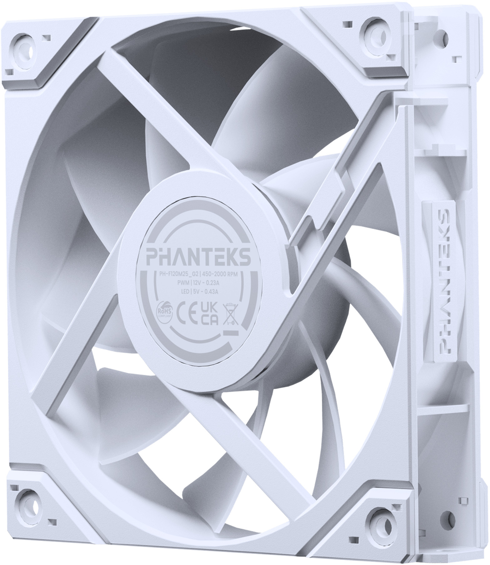 Phanteks - Ventoinha Phanteks M25 Gen2 PWM D-RGB 120mm Branco