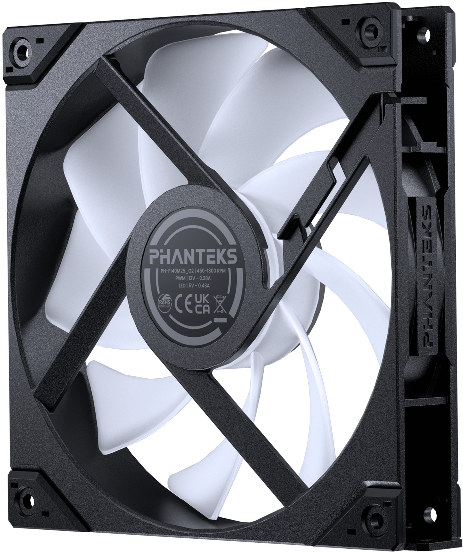 Phanteks - Ventoinha Phanteks M25 Gen2 140mm PWM Fan DRGB Preto