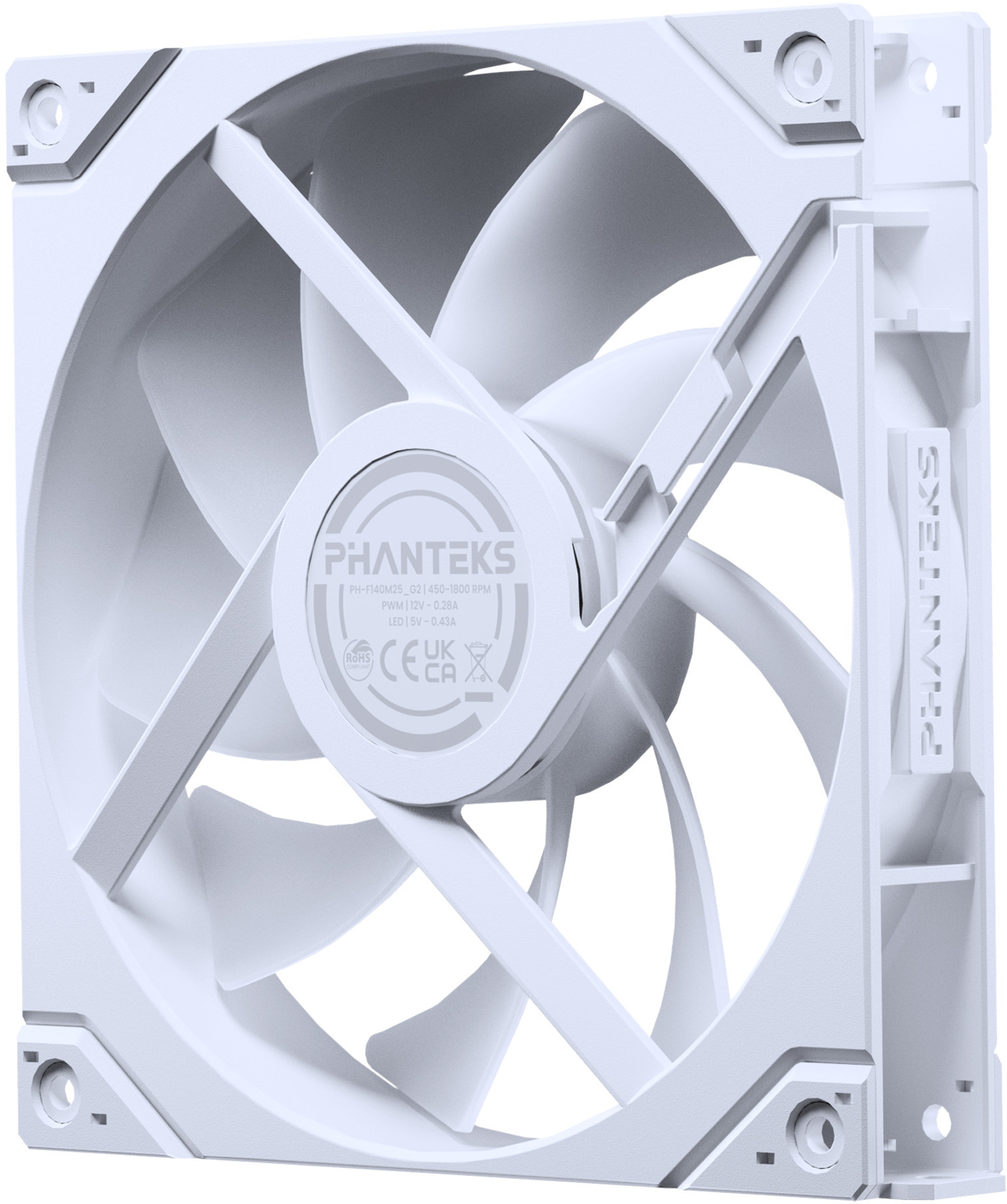 Phanteks - Ventoinha Phanteks M25 Gen2 140mm PWM Fan DRGB Branco