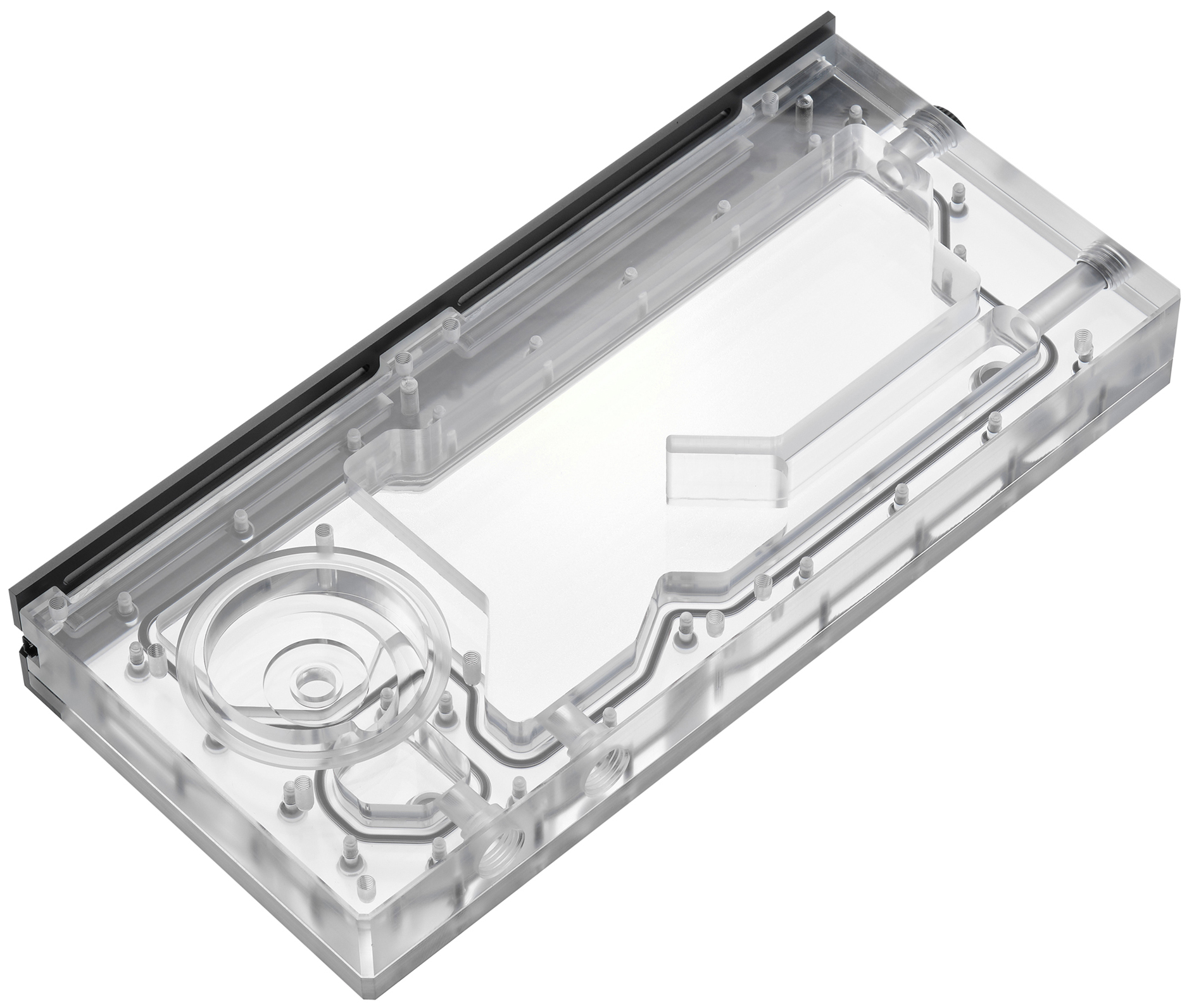 Phanteks - Reservatório Phanteks R260C Acrílico Transparente Backplate D5 DRGB-LED
