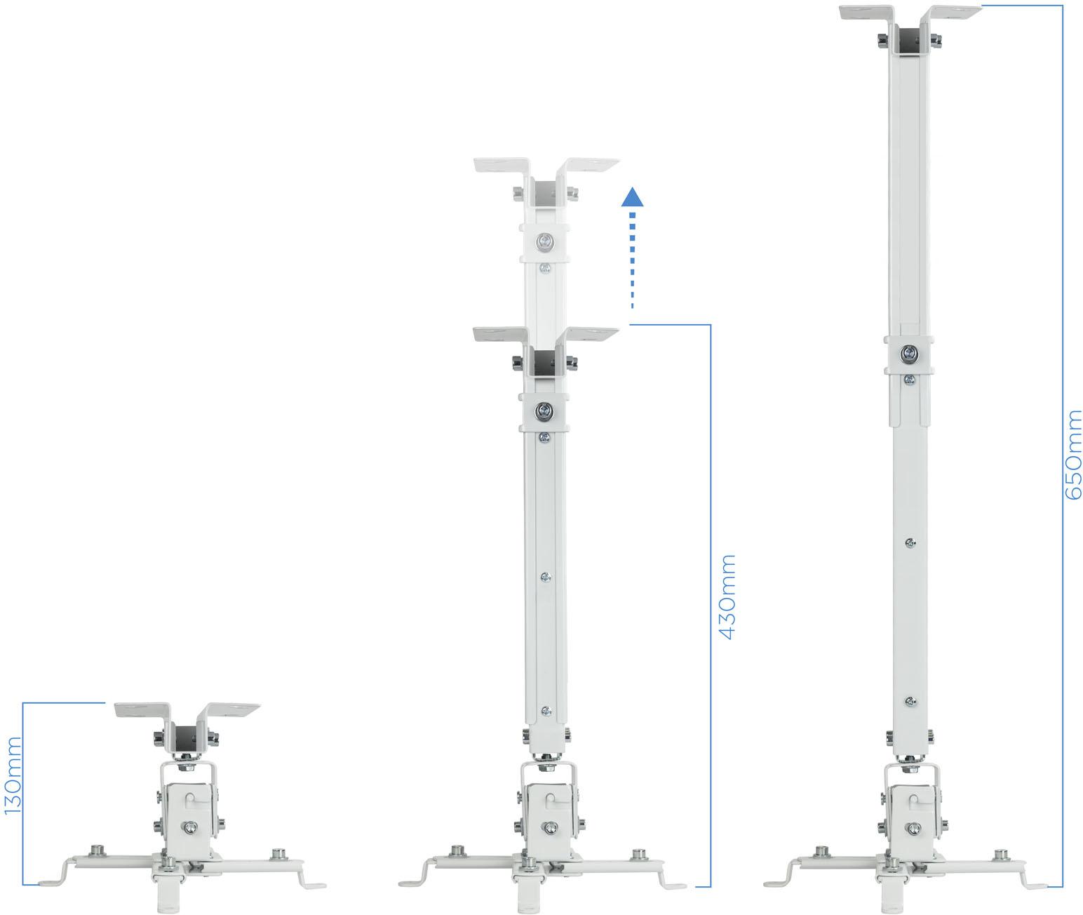 Tooq - ** B Grade ** Suporte de Tecto Tooq para Projectores Tilt e Giratório Max.20kg Branco