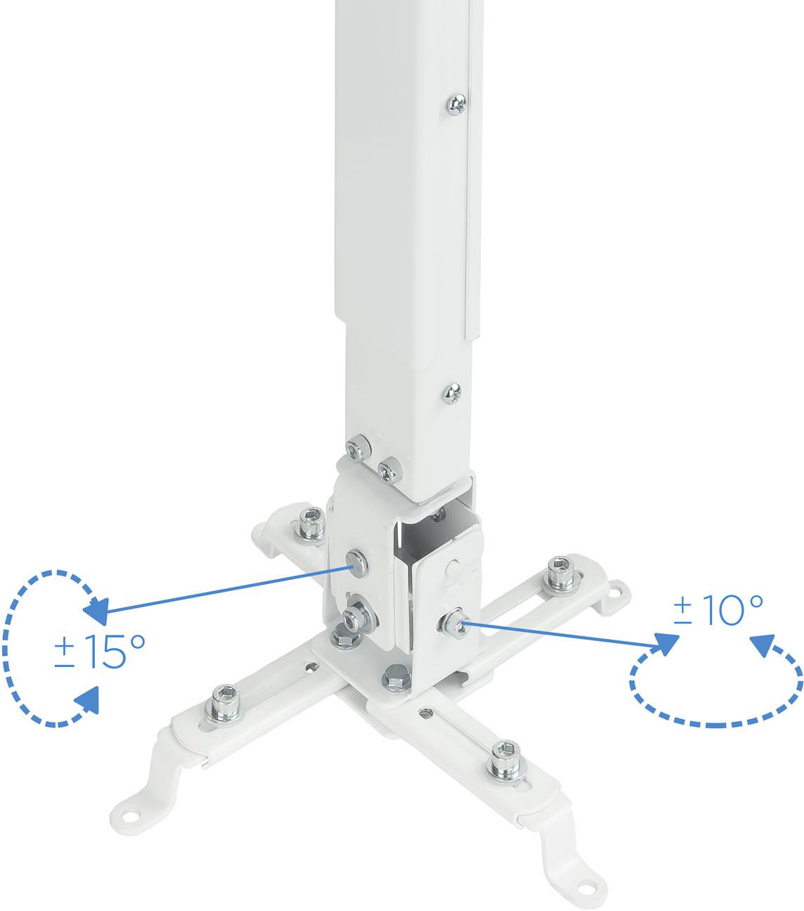 Tooq - ** B Grade ** Suporte de Tecto Tooq para Projectores Tilt e Giratório Max.20kg Branco
