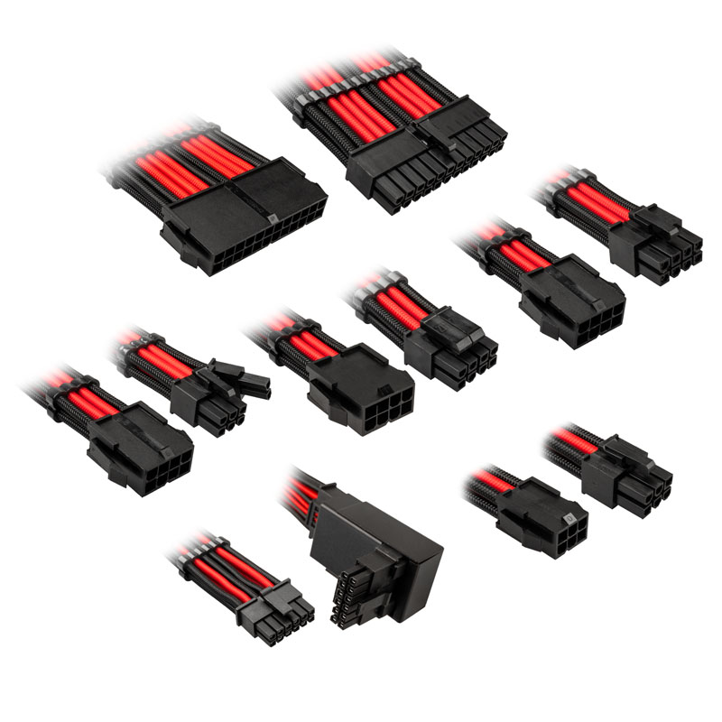 Kolink - Kit de Extensão Kolink Core Pro 12V-2x6 Type 2 - Jet Black/Racing Red