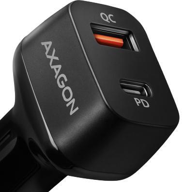 AXAGON - Carregador Isqueiro AXAGON PWC-PQ38 1x QC3.0 + 1x PD USB-C, 38W, Preto