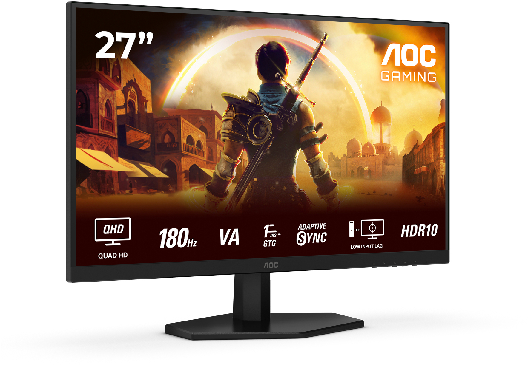 AOC - Monitor AOC Gaming 27" Q27G42XNE Fast VA QHD 180Hz 0.5ms Adaptive Sync