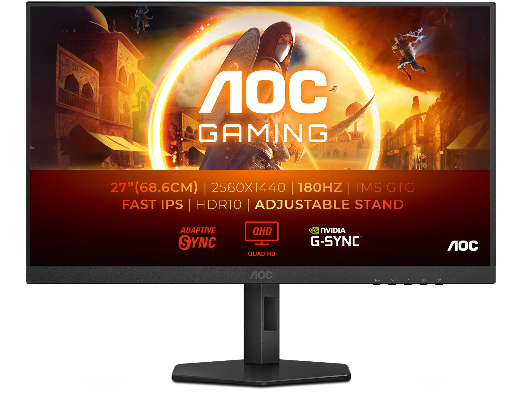 Monitor AOC Gaming 27" Q27G4XF Fast IPS QHD 180Hz 0.5ms Adaptive Sync HDR10