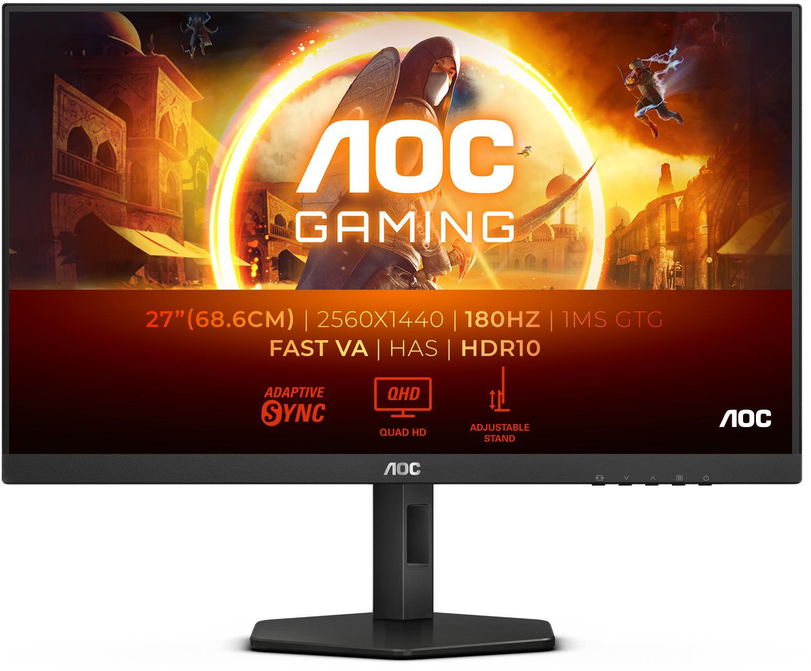 Monitor AOC Gaming 27" Q27G4XN Fast VA QHD 180Hz 0.5ms Adaptive Sync HDR10