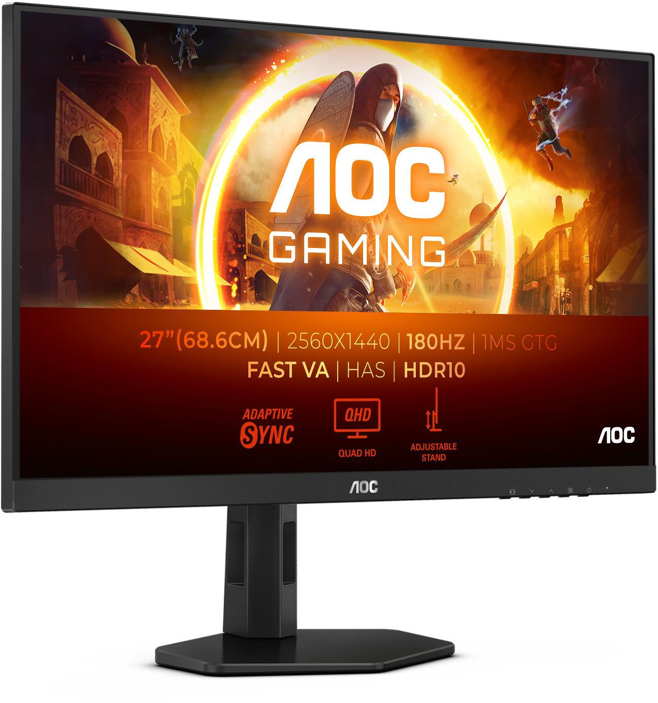 AOC - Monitor AOC Gaming 27" Q27G4XN Fast VA QHD 180Hz 0.5ms Adaptive Sync HDR10