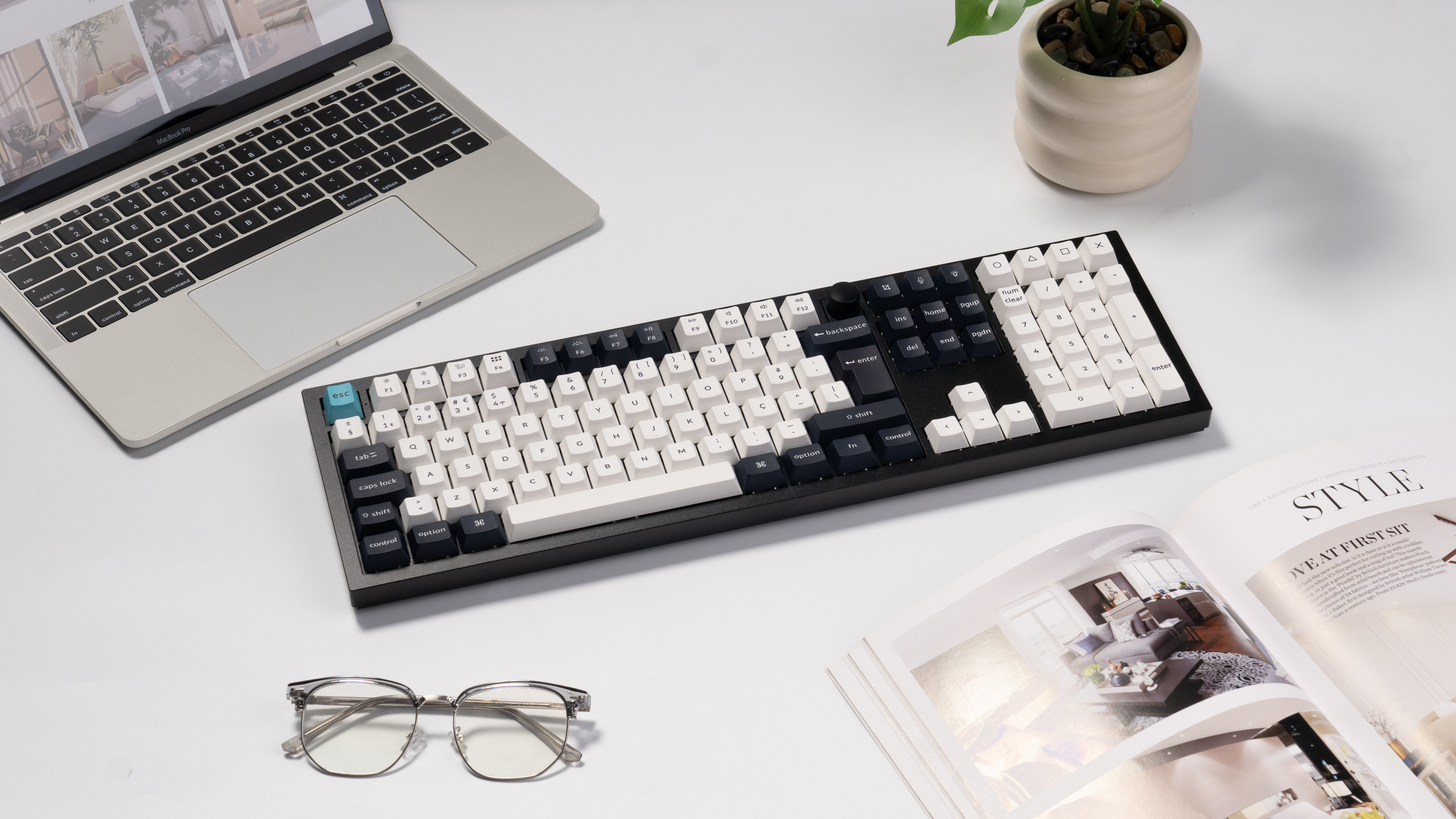 Keychron - Teclado Mecânico Keychron Q6 Max 100% Wireless Gateron Jupiter Switch Brown Tactile