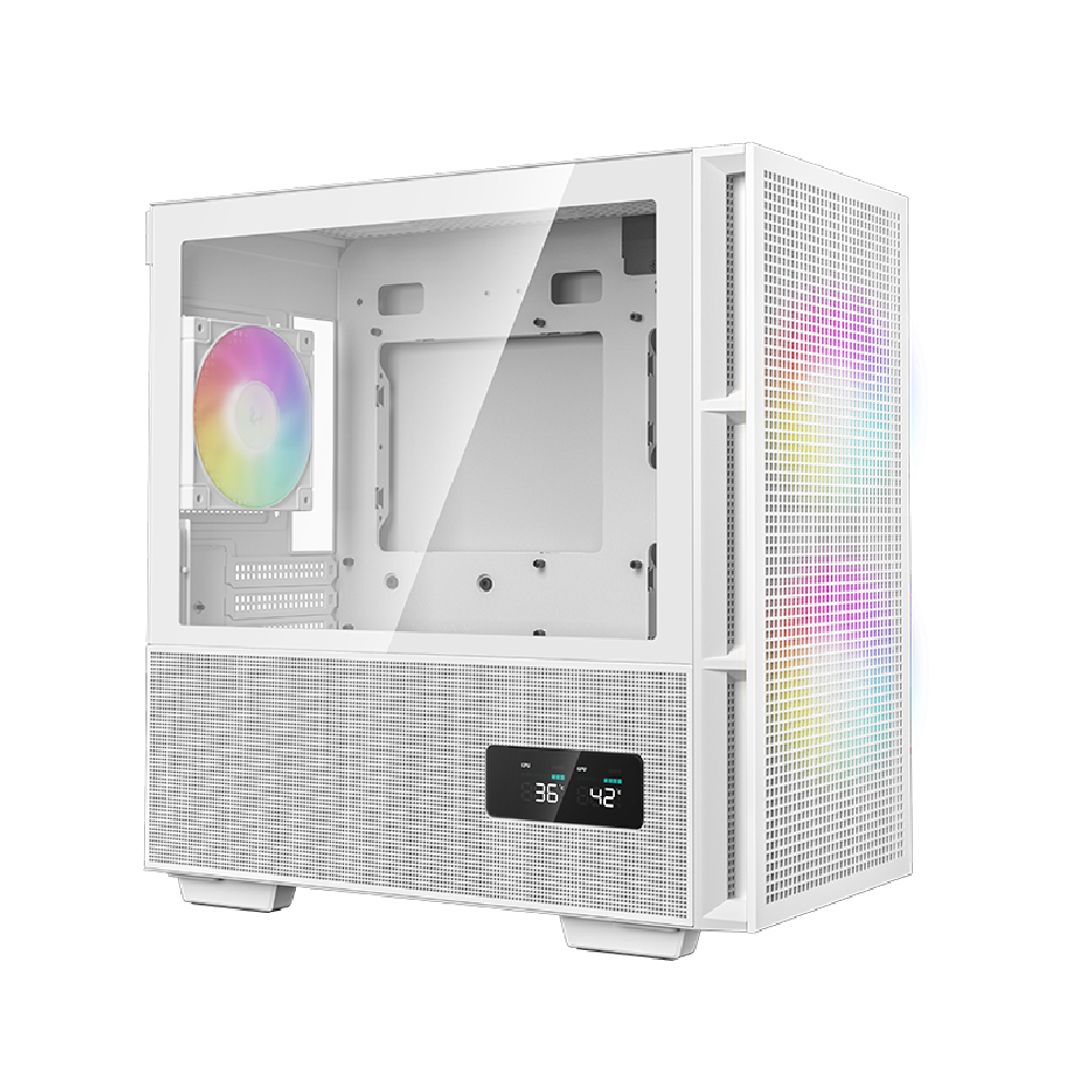 Deepcool - Caixa ATX Deepcool CH360 Digital Branca Vidro Temperado