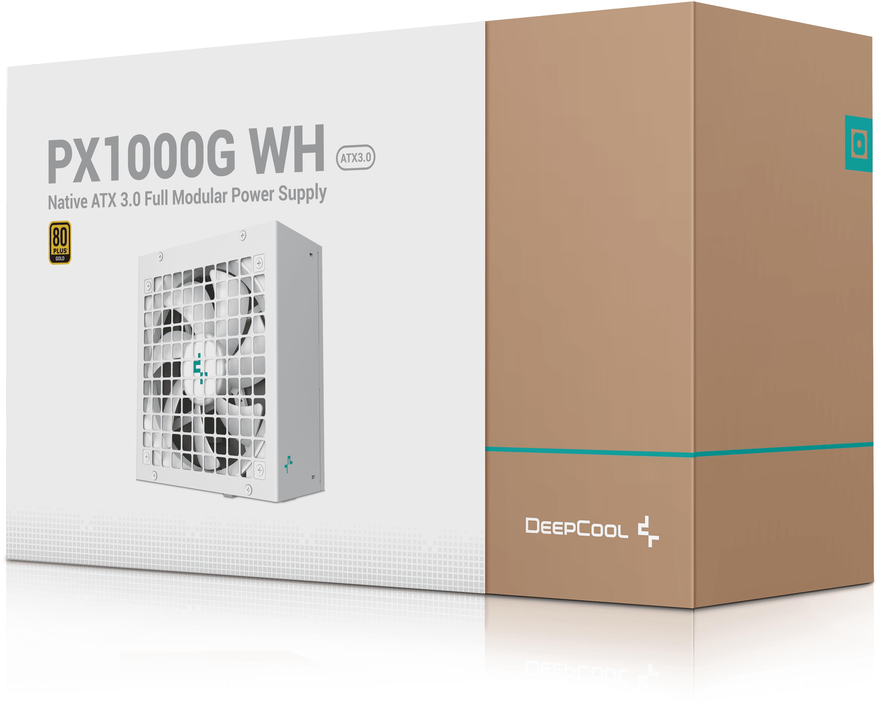 Deepcool - Fonte de Alimentação Modular Deepcool PX1000-G 1000W 80 Plus Gold ATX 3.0 Branca