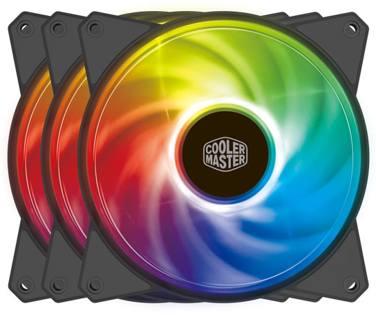 Ventoinha Cooler Master MF120R ARGB 120mm (Pack 3) + Controlador ARGB