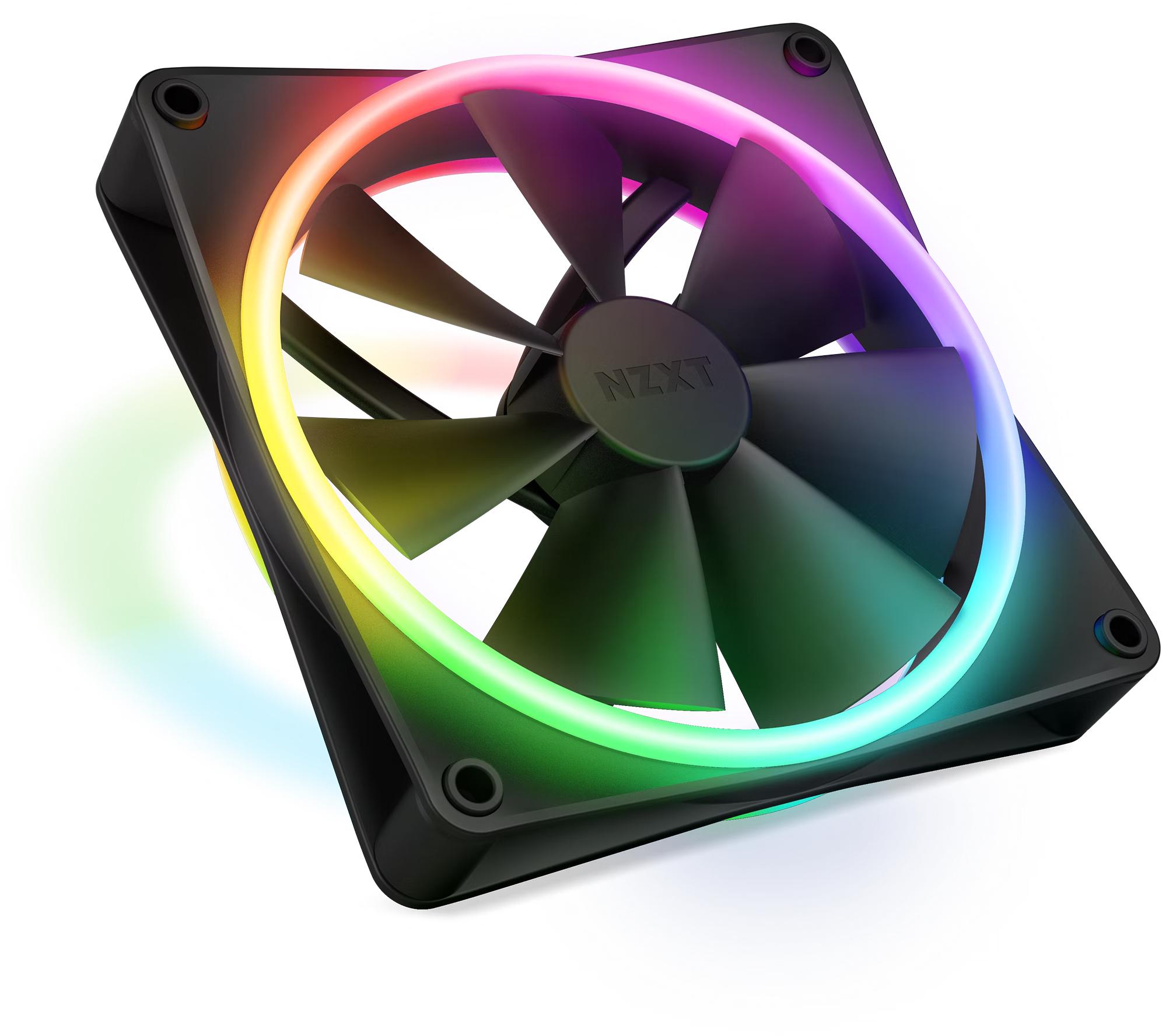 NZXT - Ventoinha NZXT F120 RGB DUO 120mm c/Controlador RGB Preto