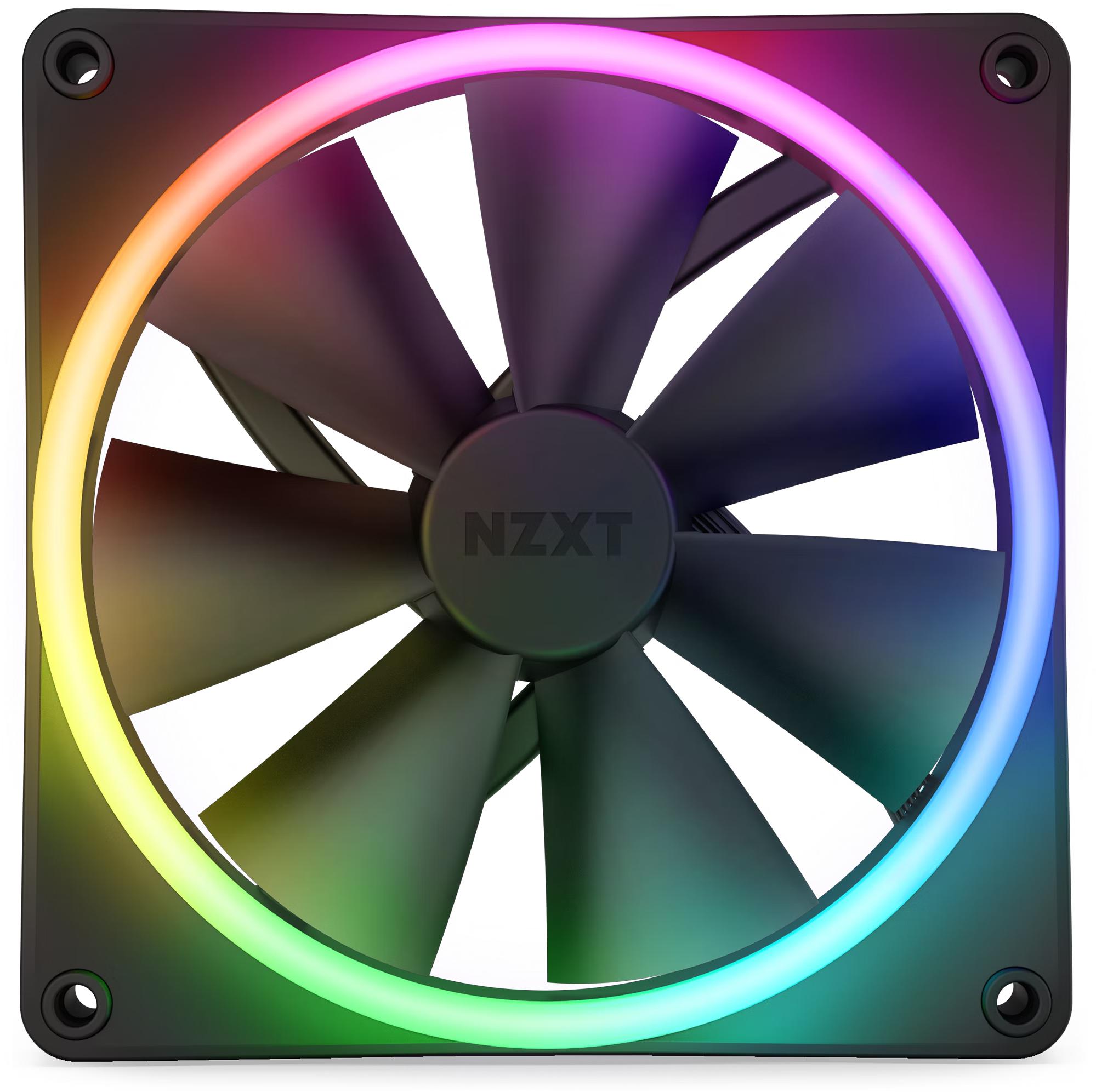 NZXT - Ventoinha NZXT F140 RGB DUO 140mm c/Controlador RGB Preto