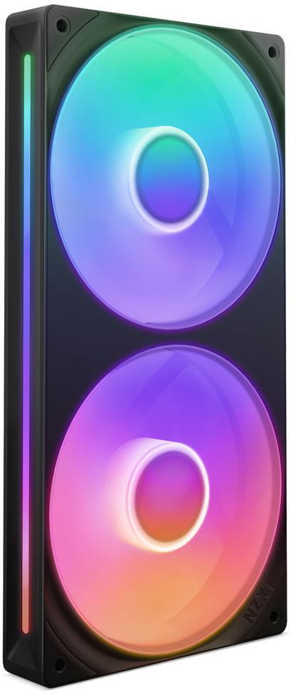 Ventoinha NZXT F240 RGB Core Single-Frame Pretas - Dupla Ventínha 120mm (240mm)