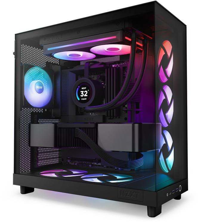 NZXT - Ventoinha NZXT F240 RGB Core Single-Frame Pretas - Dupla Ventínha 120mm (240mm)