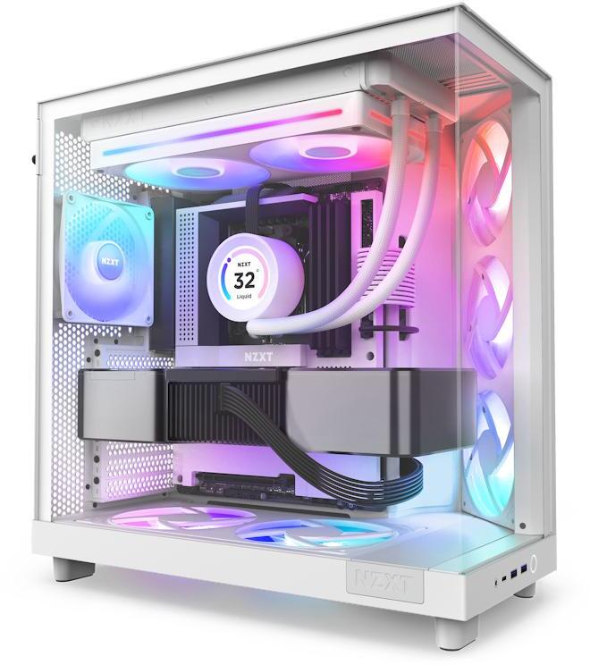 NZXT - Ventoinha NZXT F280 RGB Core Single-Frame Brancas - Dupla Ventínha 140mm (280mm)