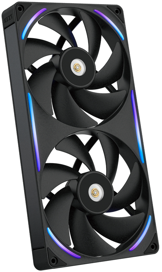 Picture of Picture of Ventoinha NZXT F280X Perfomance RGB Single-Frame Pretas - Dupla Ventoínha 140mm (280mm)