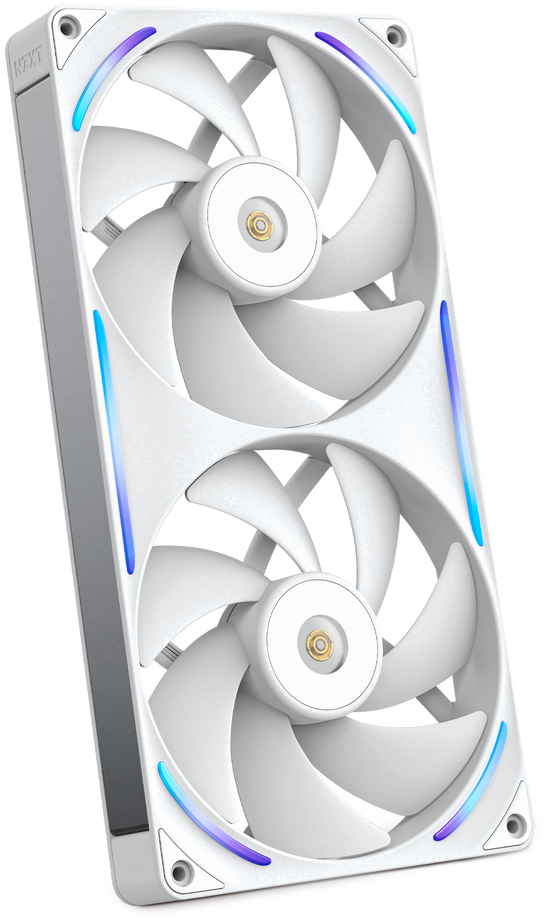Picture of Picture of Ventoinha NZXT F280X Perfomance RGB Single-Frame Brancas - Dupla Ventoínha 140mm (280mm)
