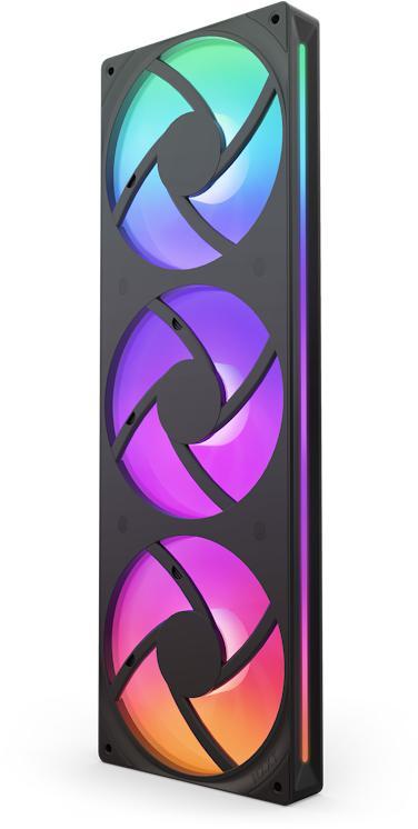 NZXT - Ventoinha NZXT F360 RGB Core Single-Frame Pretas - Tripla Ventoinha 120mm ( 360mm )