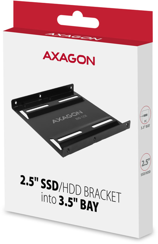 AXAGON - Adaptador AXAGON RHD-125B 2.5" HDD para 3.5" Preto