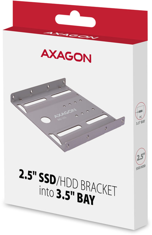 AXAGON - Adaptador AXAGON RHD-125S 2.5" HDD para 3.5" Cinza