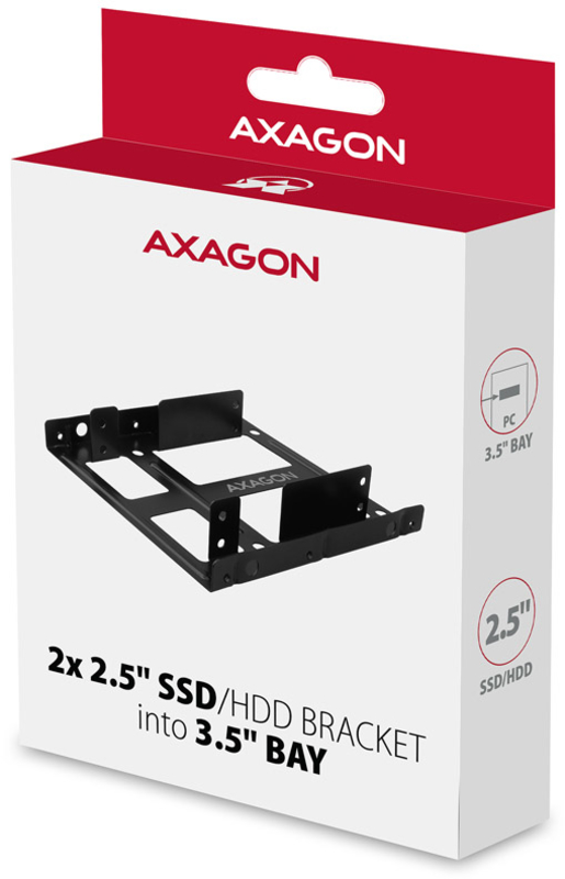 AXAGON - Adaptador AXAGON RHD-225 Dual 2.5" HDD para 3.5" Preto